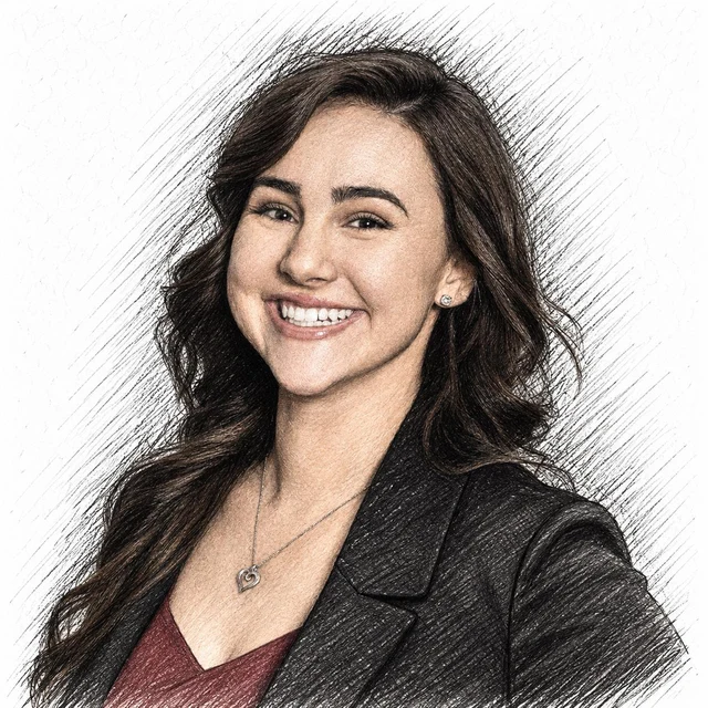 Hand-drawn portrait of Ari Brandt.